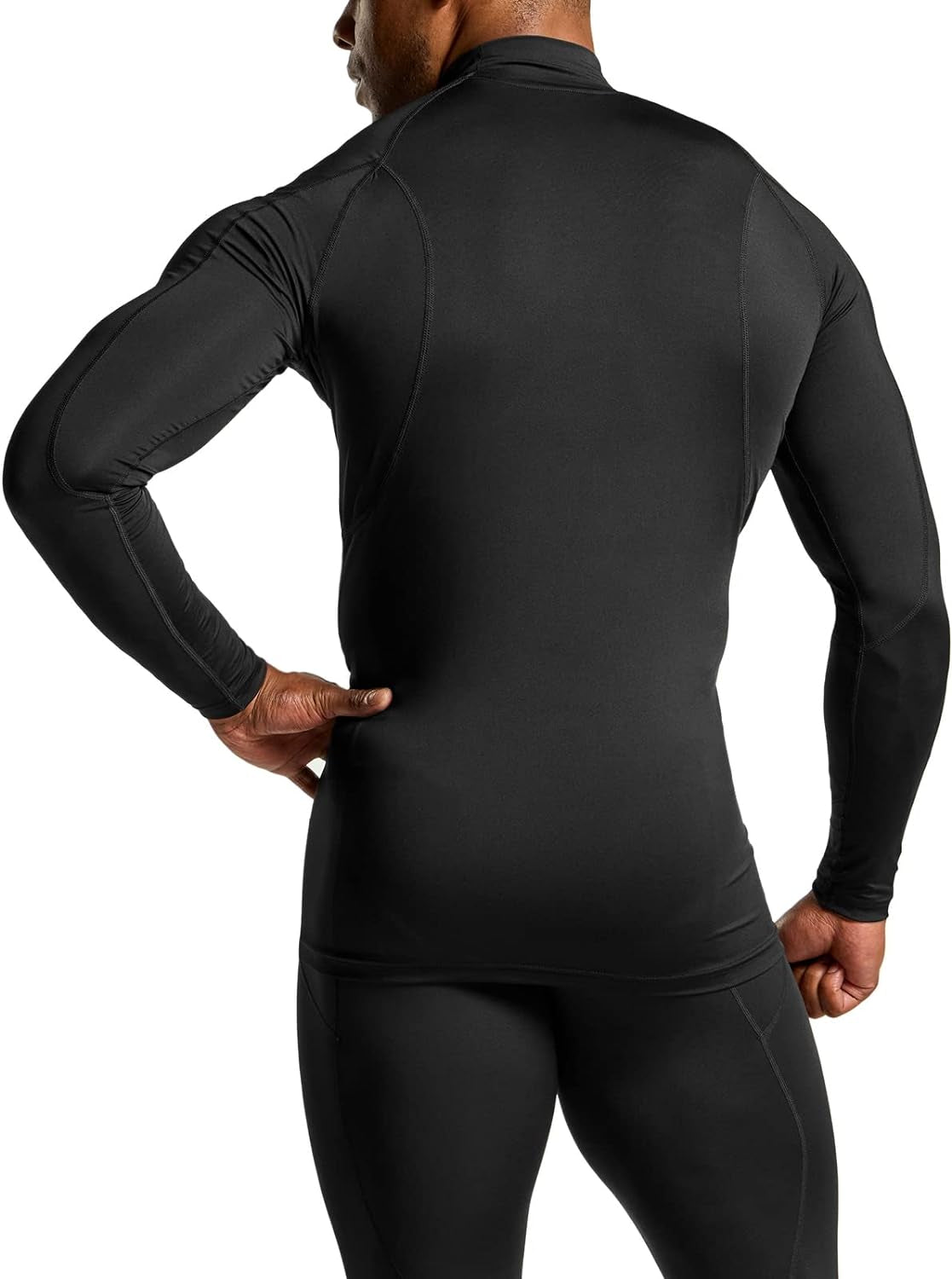 Men's UPF 50+ Long Sleeve Compression Shirt for Athletic Performance and Water Sports