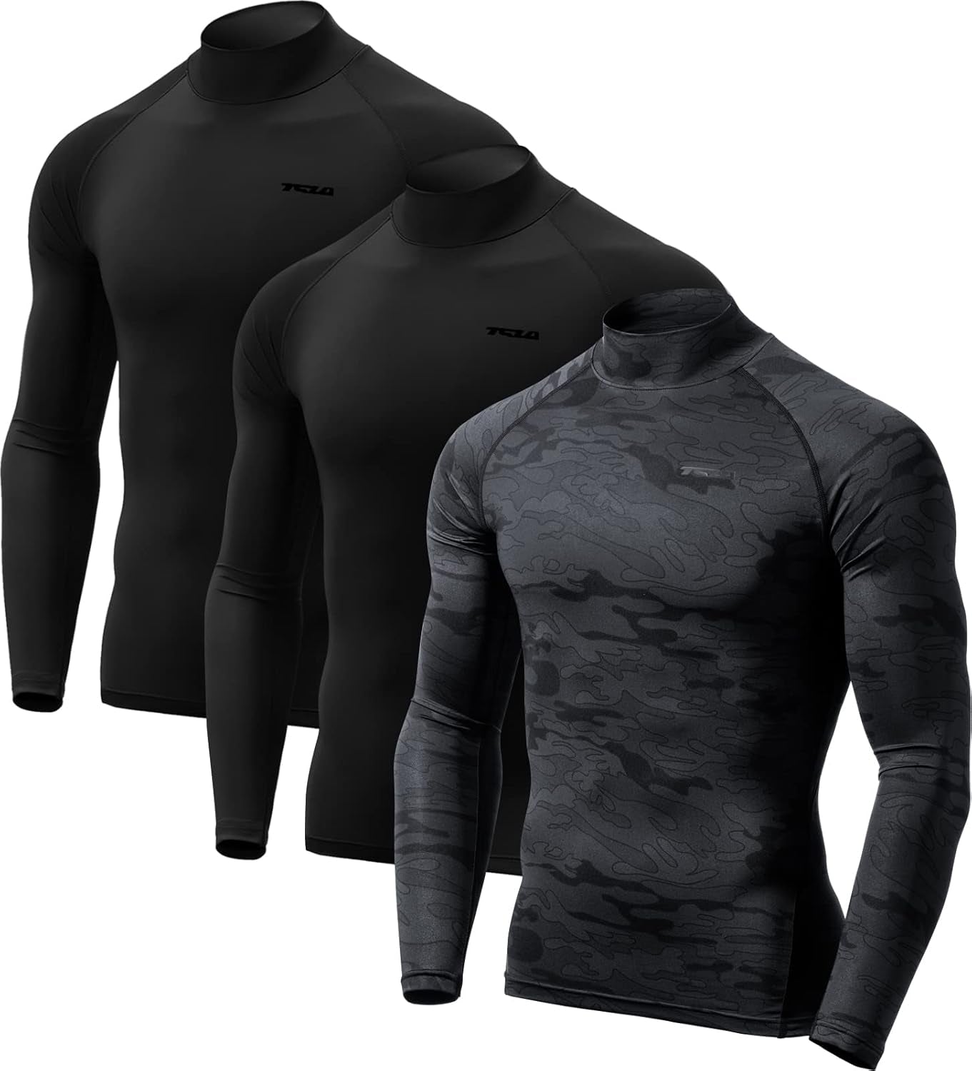 Men's UPF 50+ Long Sleeve Compression Shirt for Athletic Performance and Water Sports