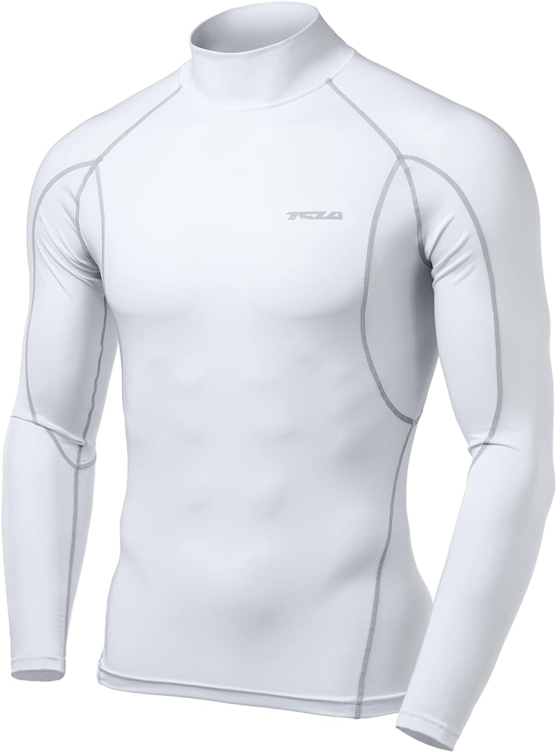 Men's UPF 50+ Long Sleeve Compression Shirt for Athletic Performance and Water Sports