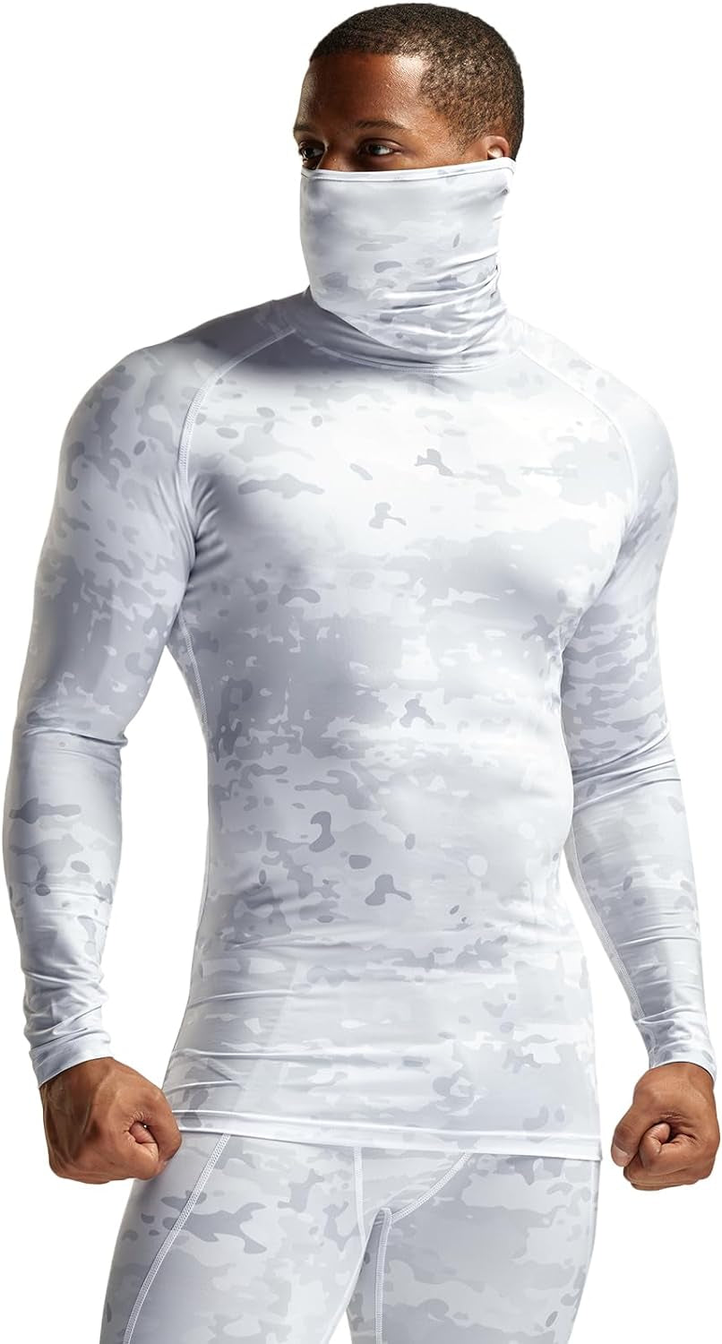Men's UPF 50+ Long Sleeve Compression Shirt for Athletic Performance and Water Sports
