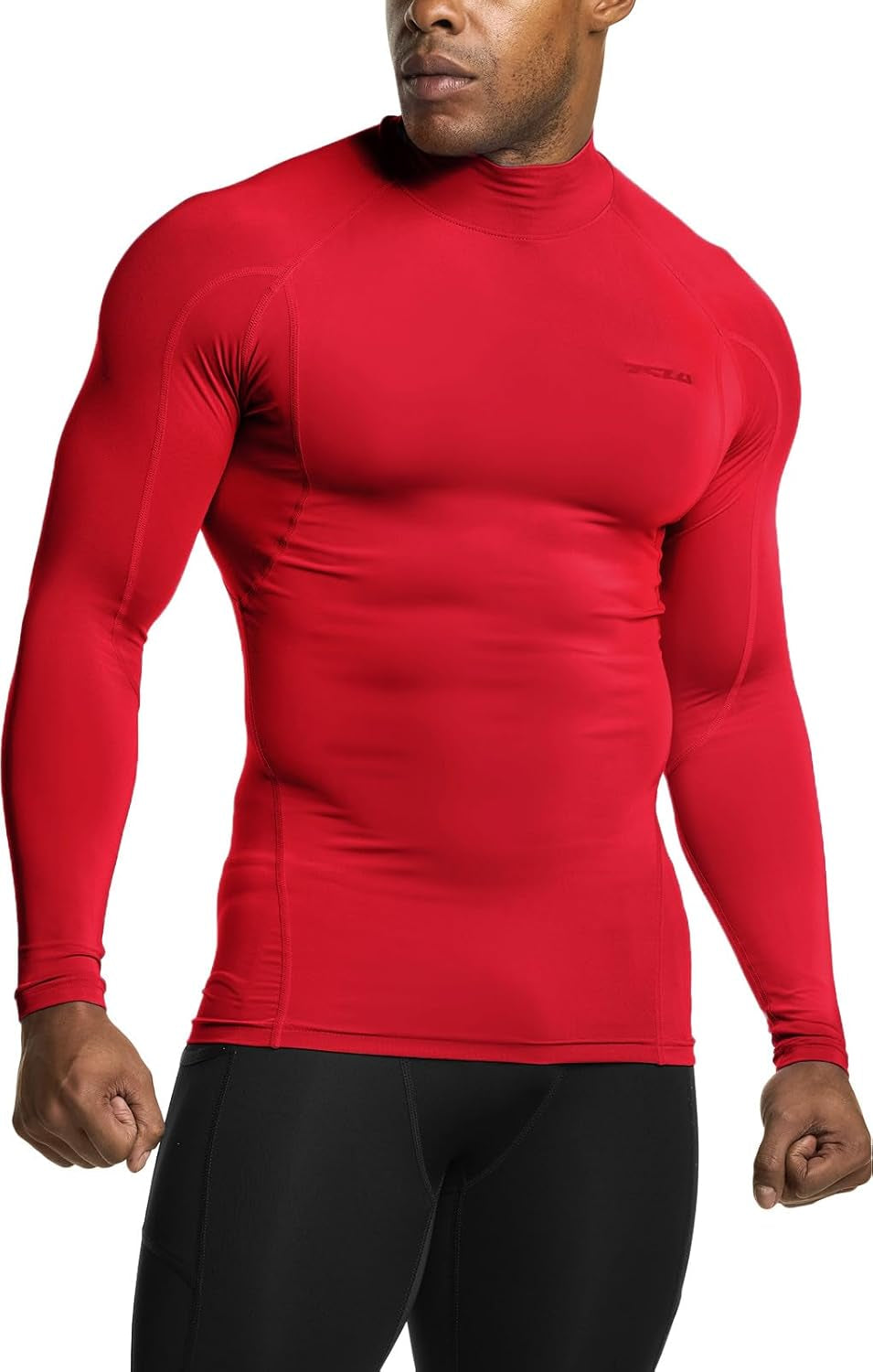 Men's UPF 50+ Long Sleeve Compression Shirt for Athletic Performance and Water Sports
