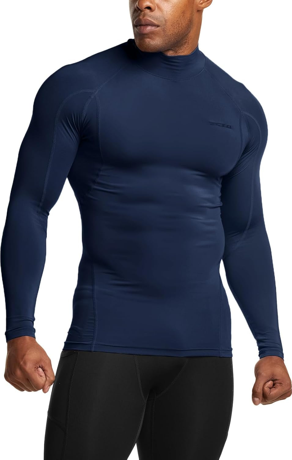 Men's UPF 50+ Long Sleeve Compression Shirt for Athletic Performance and Water Sports