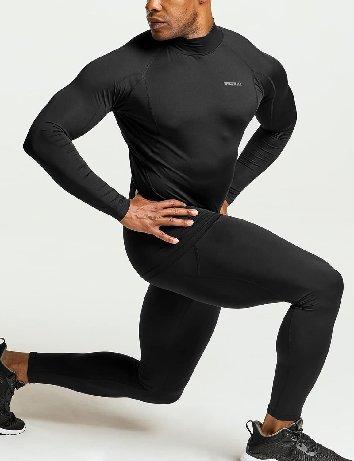 Men's UPF 50+ Long Sleeve Compression Shirt for Athletic Performance and Water Sports
