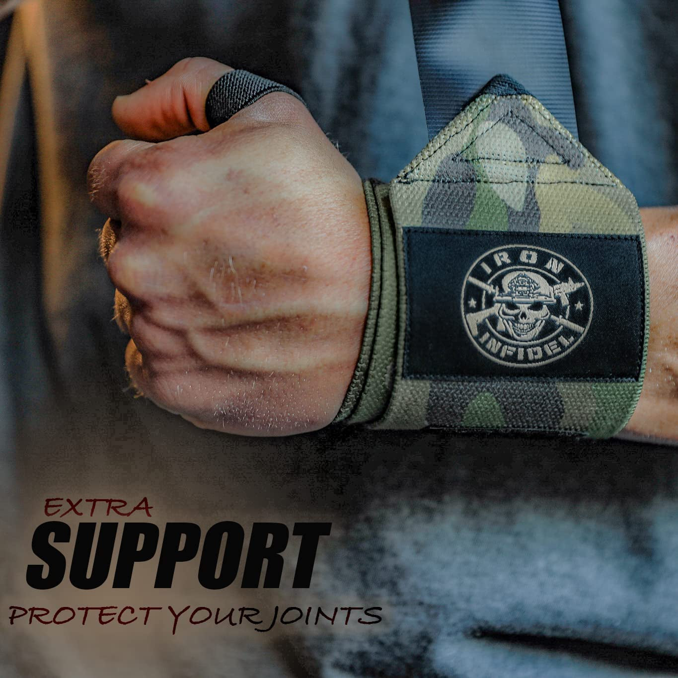 Heavy Duty Wrist Wraps for Weightlifting - Available in 18" and 24" for Enhanced Support in Gym Workouts, CrossFit, Fitness, and Powerlifting