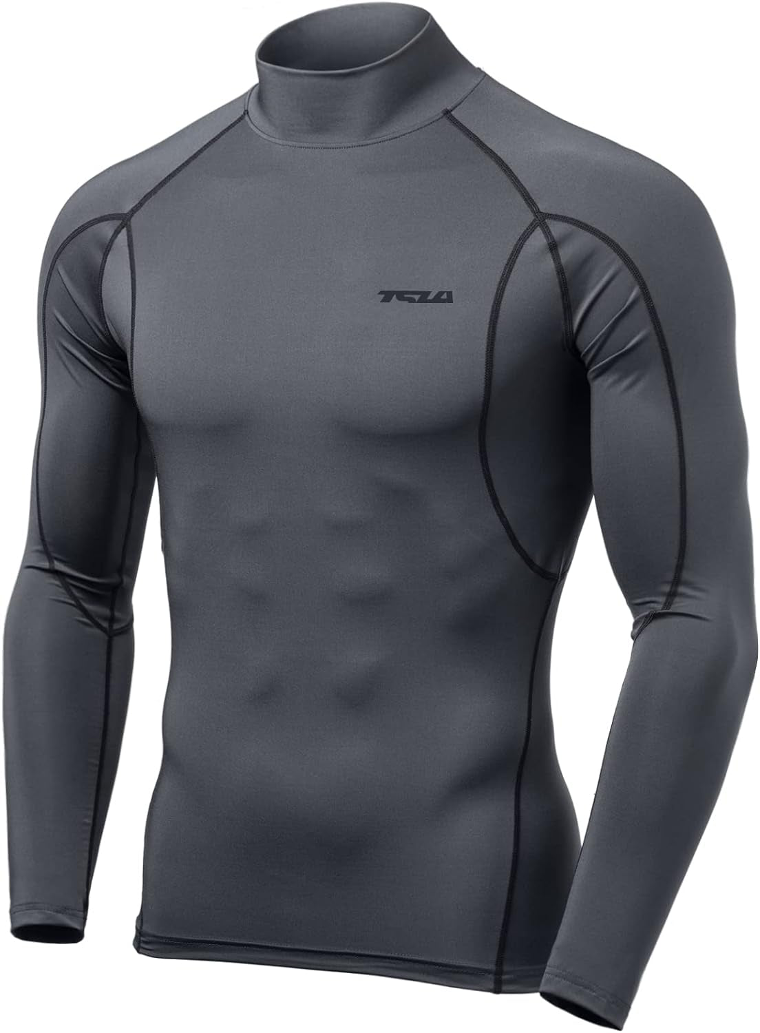 Men's UPF 50+ Long Sleeve Compression Shirt for Athletic Performance and Water Sports