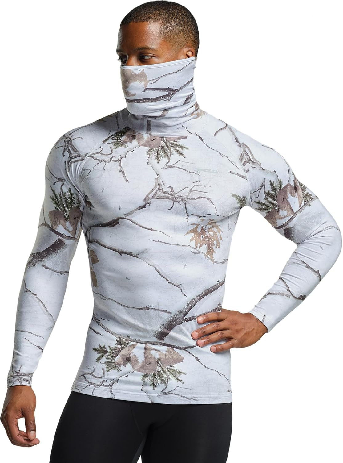 Men's UPF 50+ Long Sleeve Compression Shirt for Athletic Performance and Water Sports