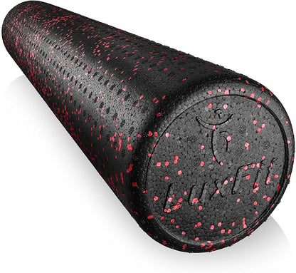 Foam Roller,  Speckled Foam Rollers for Muscles '3 Year Warranty' High Density Foam Roller for Physical Therapy, Exercise, Deep Tissue Muscle Massage. Back, Leg, Body Roller (Blue, 36 Inch)