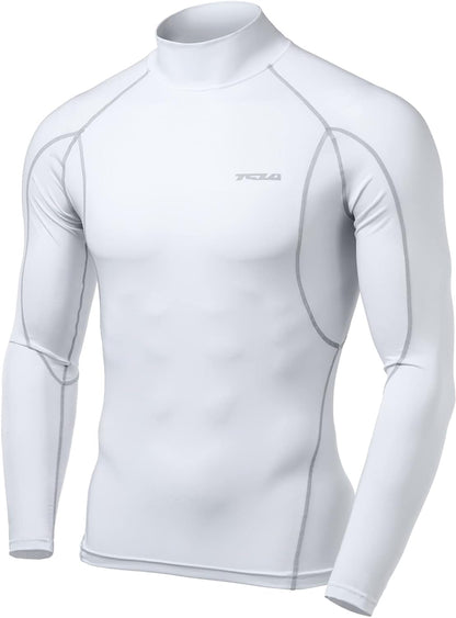 Men's UPF 50+ Long Sleeve Compression Shirt for Athletic Performance and Water Sports