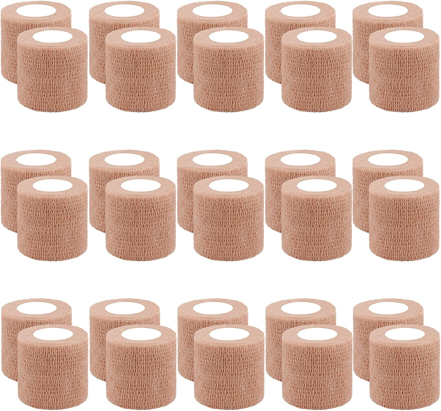 30 Rolls Self Adherent Wrap 2 Inch Self Adhesive Bandages Wrap Tape Stretch Bandage Self Stick Bandage Wraps for Wrist Ankle Swelling Sprains