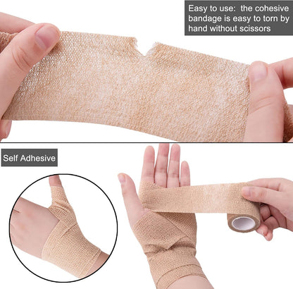 30 Rolls Self Adherent Wrap 2 Inch Self Adhesive Bandages Wrap Tape Stretch Bandage Self Stick Bandage Wraps for Wrist Ankle Swelling Sprains