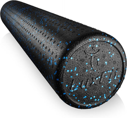 Foam Roller,  Speckled Foam Rollers for Muscles '3 Year Warranty' High Density Foam Roller for Physical Therapy, Exercise, Deep Tissue Muscle Massage. Back, Leg, Body Roller (Blue, 36 Inch)