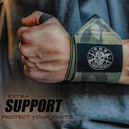 Heavy Duty Wrist Wraps for Weightlifting - Available in 18" and 24" for Enhanced Support in Gym Workouts, CrossFit, Fitness, and Powerlifting