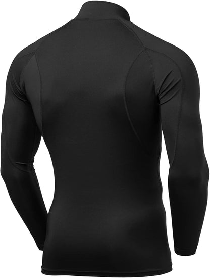 Men's UPF 50+ Long Sleeve Compression Shirt for Athletic Performance and Water Sports